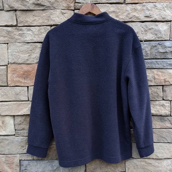 Toffee & Apple Navy Blue Fall Autumn Sweater, L - Picture 2 of 4
